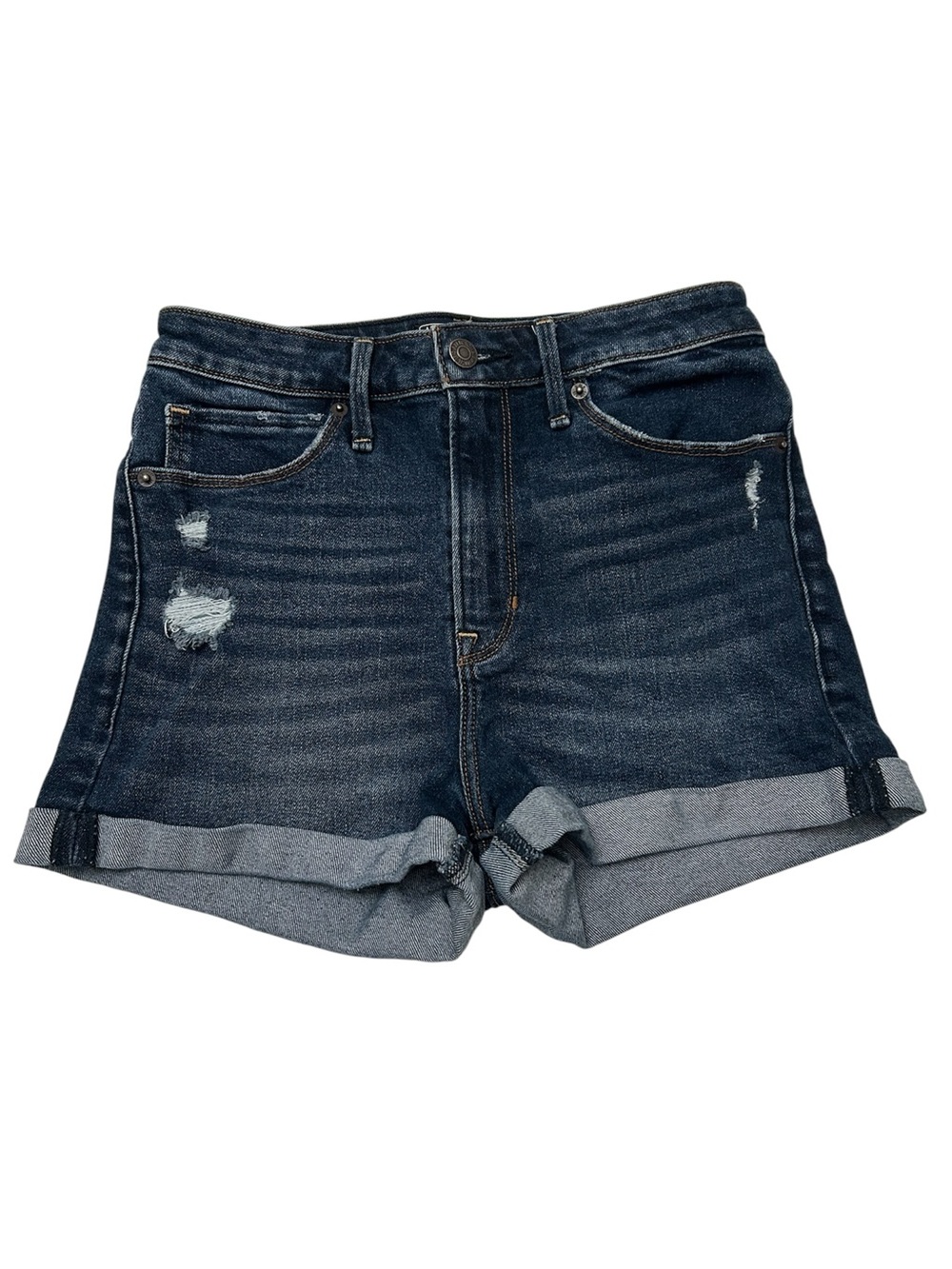 Abercrombie & Fitch Jean Shorts Simone High Rise Cuff Short Stretch Size 0 25